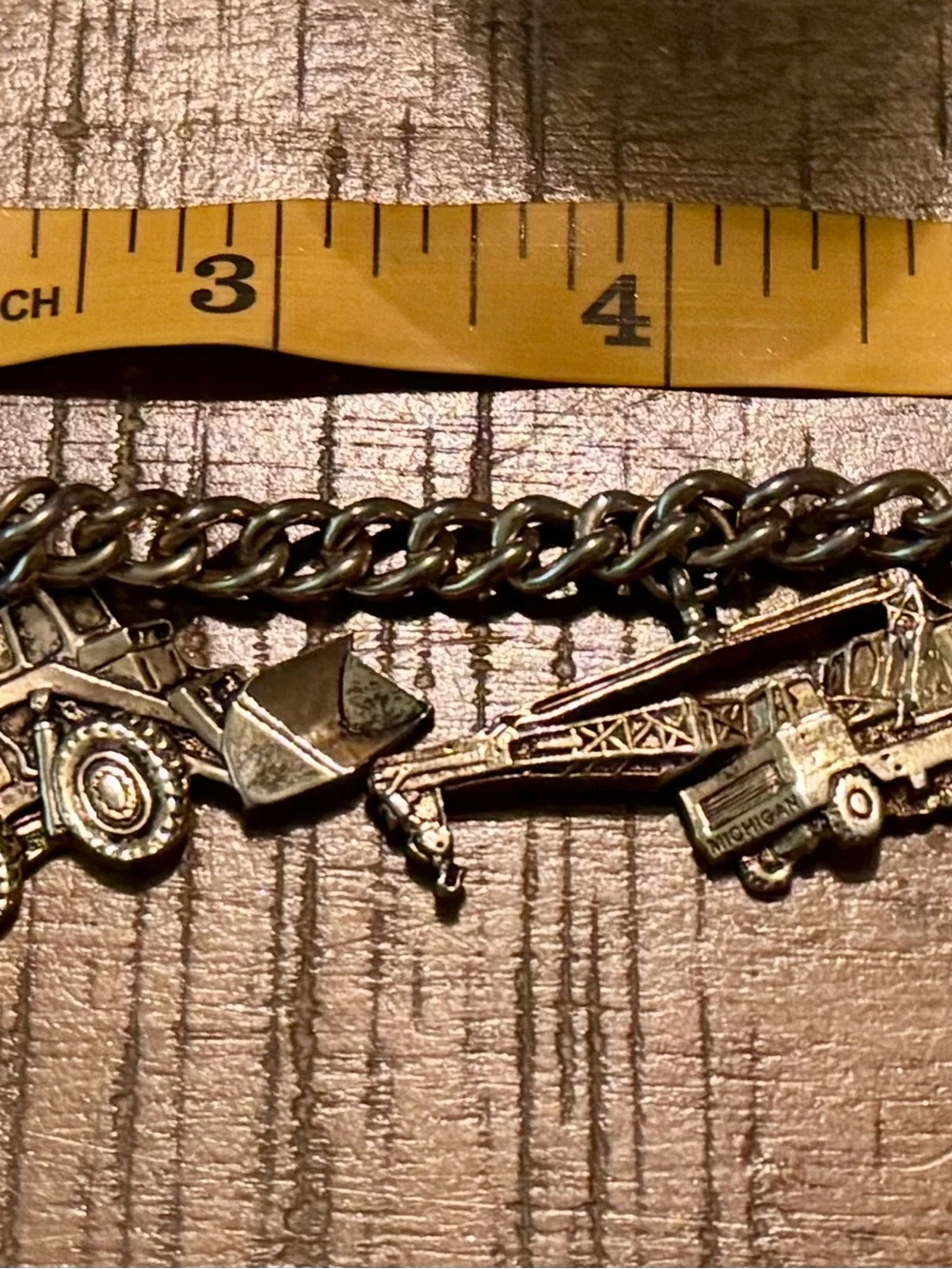 Silver Construction Charm Bracelet - Men Accessories